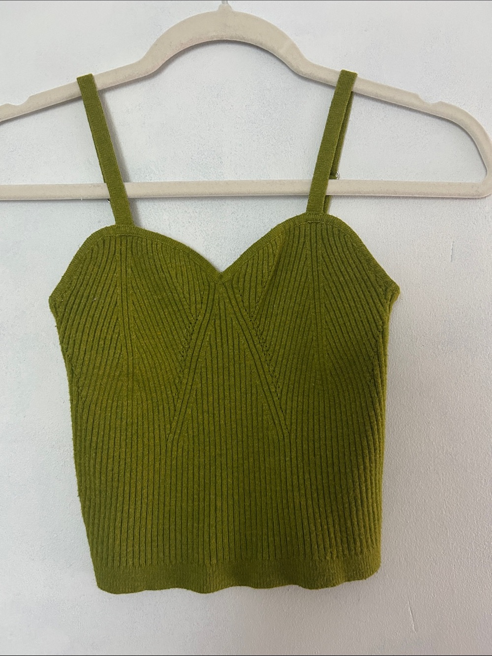 wild fable Olive Ribbed Sweetheart Cami